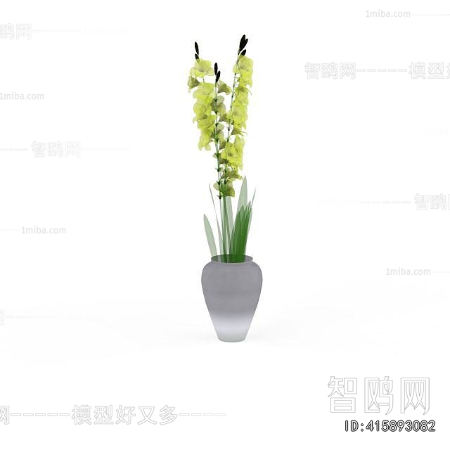 Modern Potted Green Plant