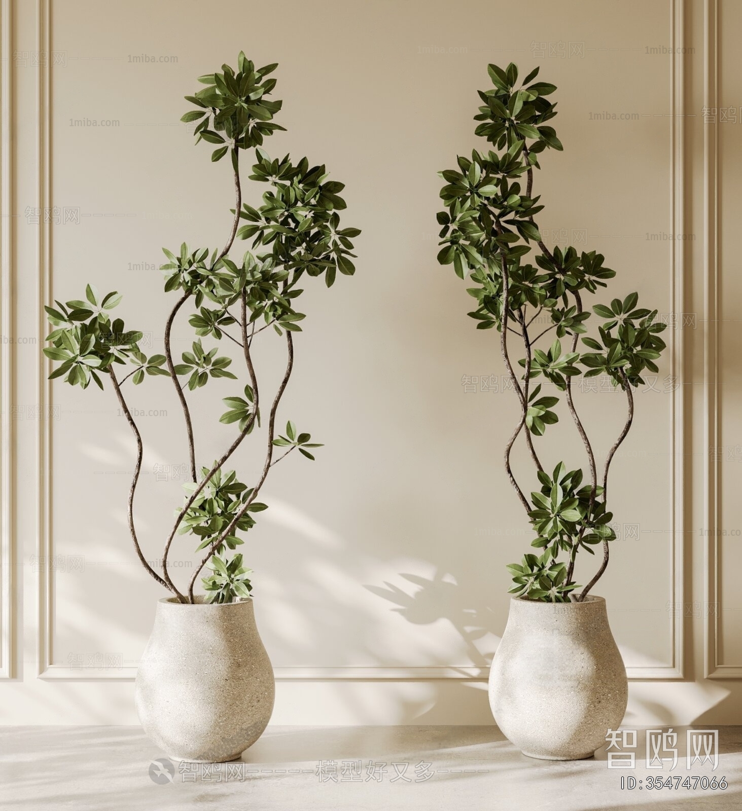 Modern Ground Green Plant Potted Plants