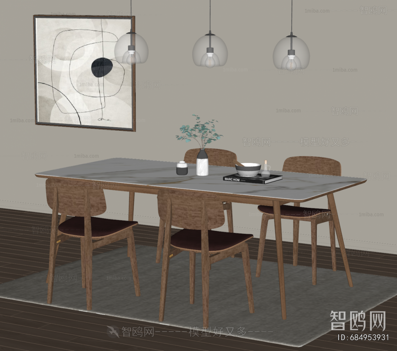 Nordic Style Dining Table And Chairs