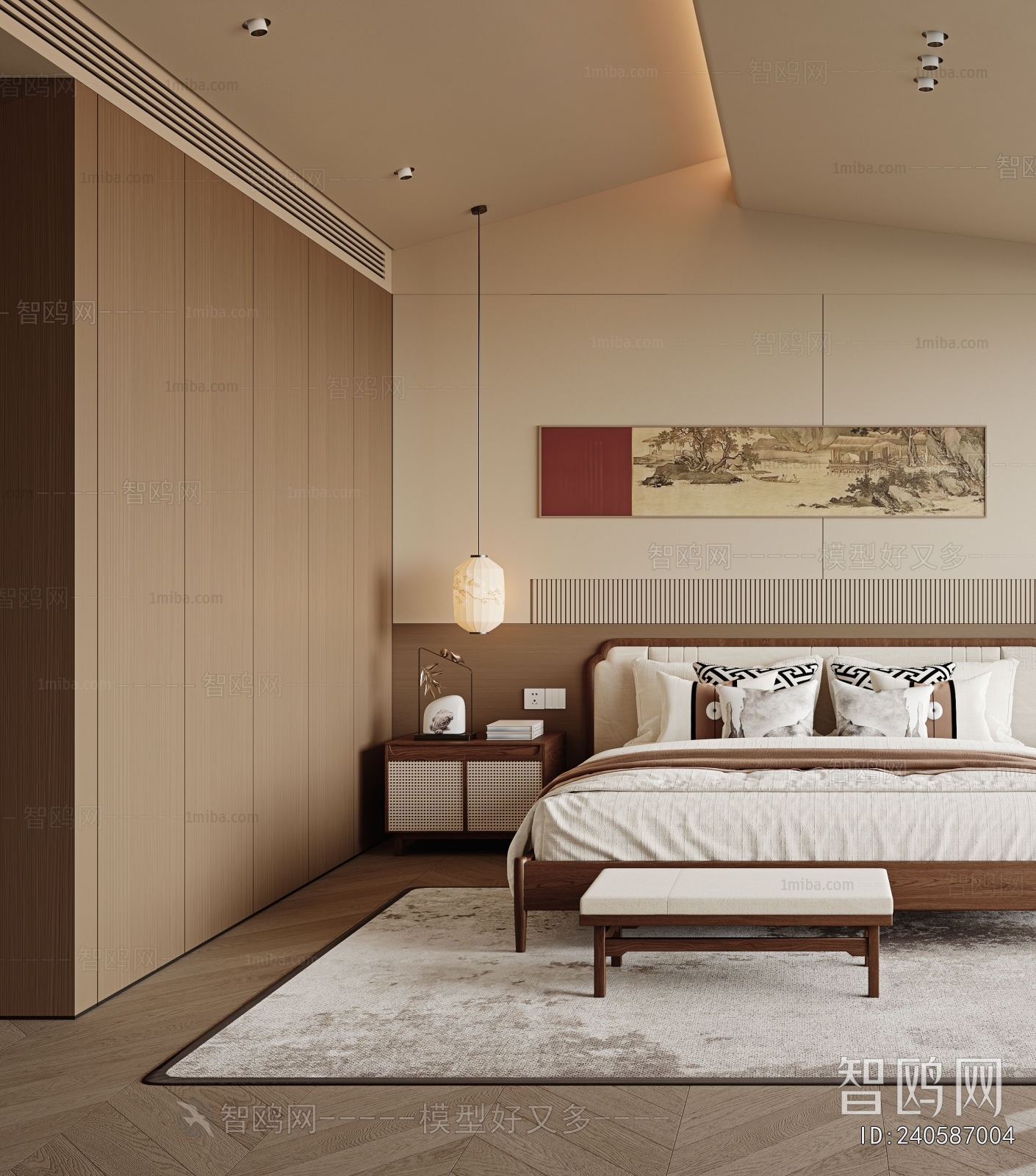 New Chinese Style Bedroom