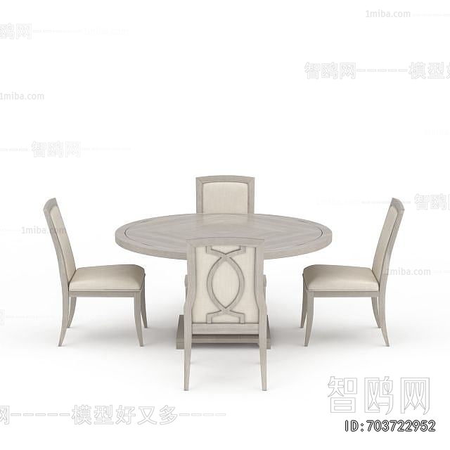 Simple European Style Dining Table And Chairs
