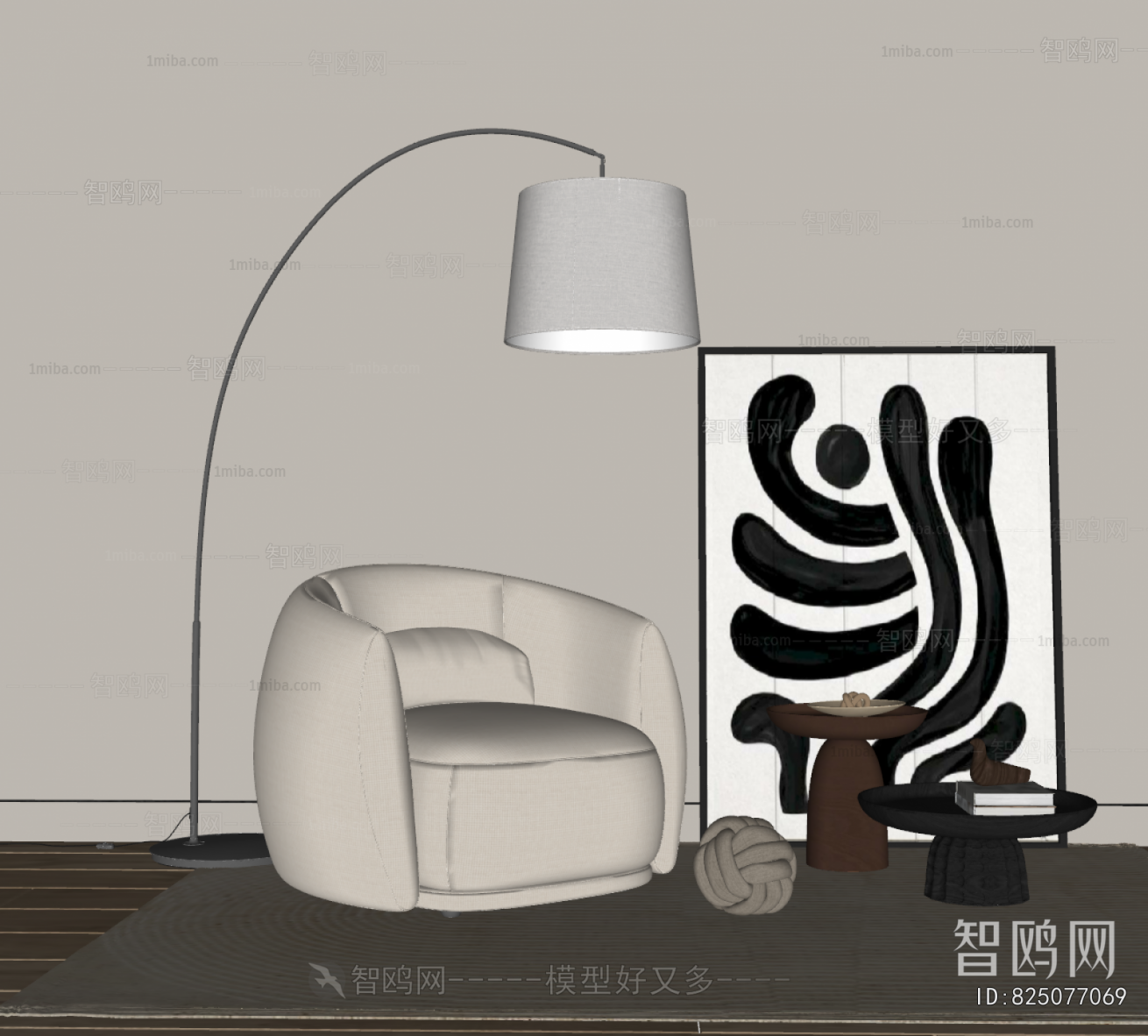 Wabi-sabi Style Single Sofa