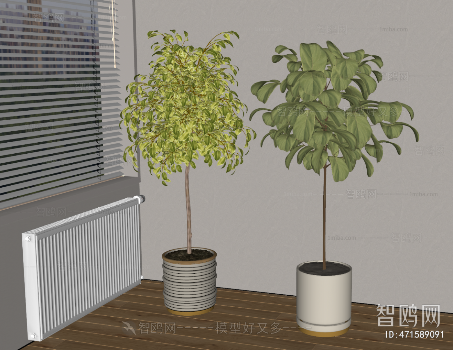 Modern Ground Green Plant Potted Plants