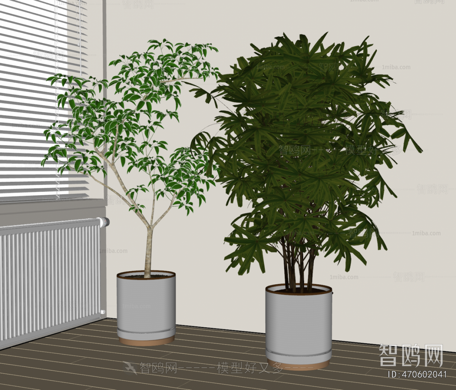 Modern Ground Green Plant Potted Plants