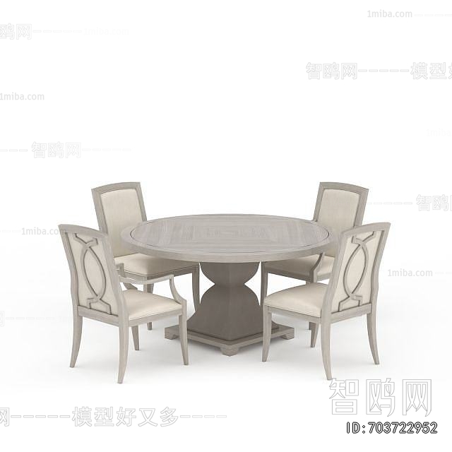 Simple European Style Dining Table And Chairs