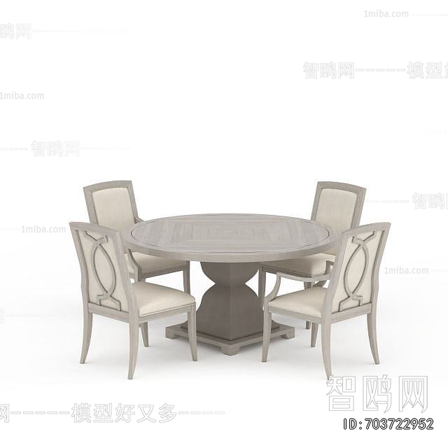 Simple European Style Dining Table And Chairs