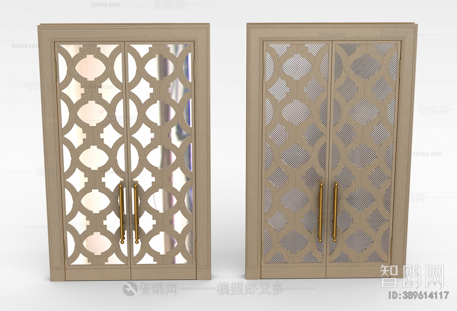 Simple European Style Double Door