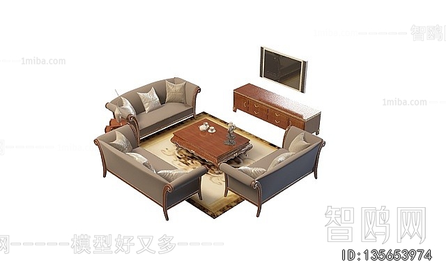 Simple European Style Sofa Combination