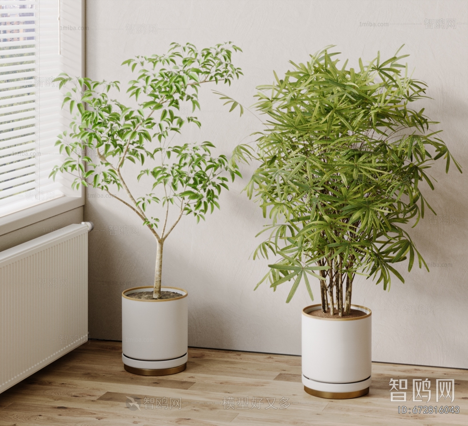 Modern Ground Green Plant Potted Plants