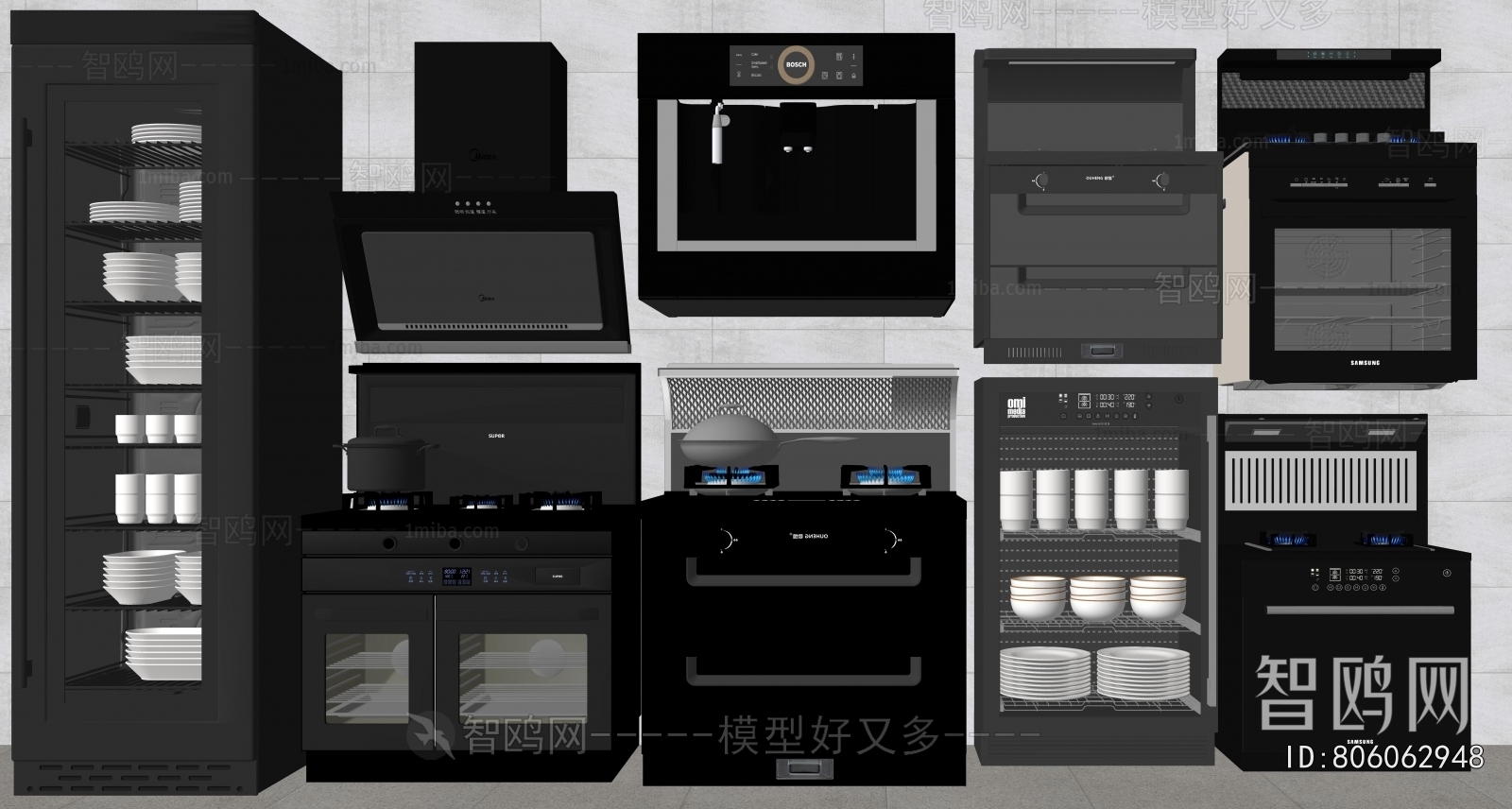 Modern Kitchen Electric Gas Range