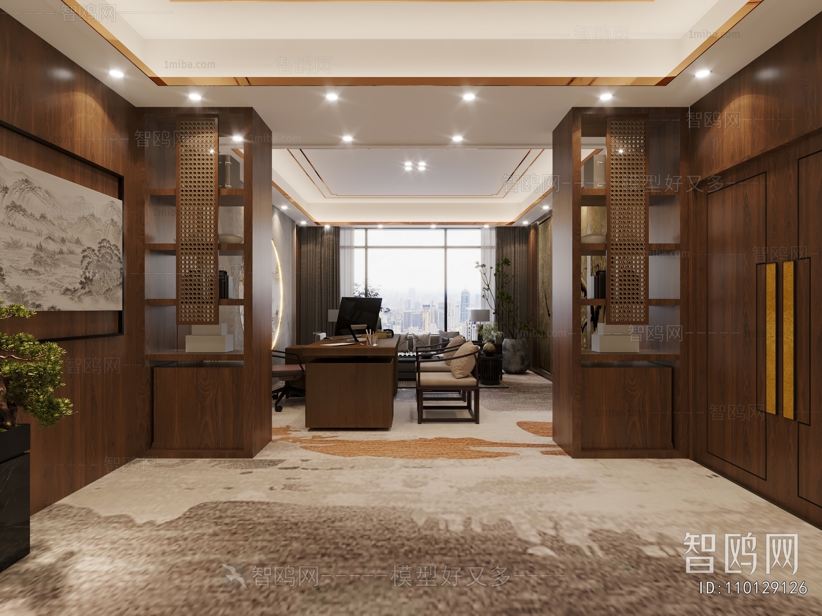 New Chinese Style Manager's Office