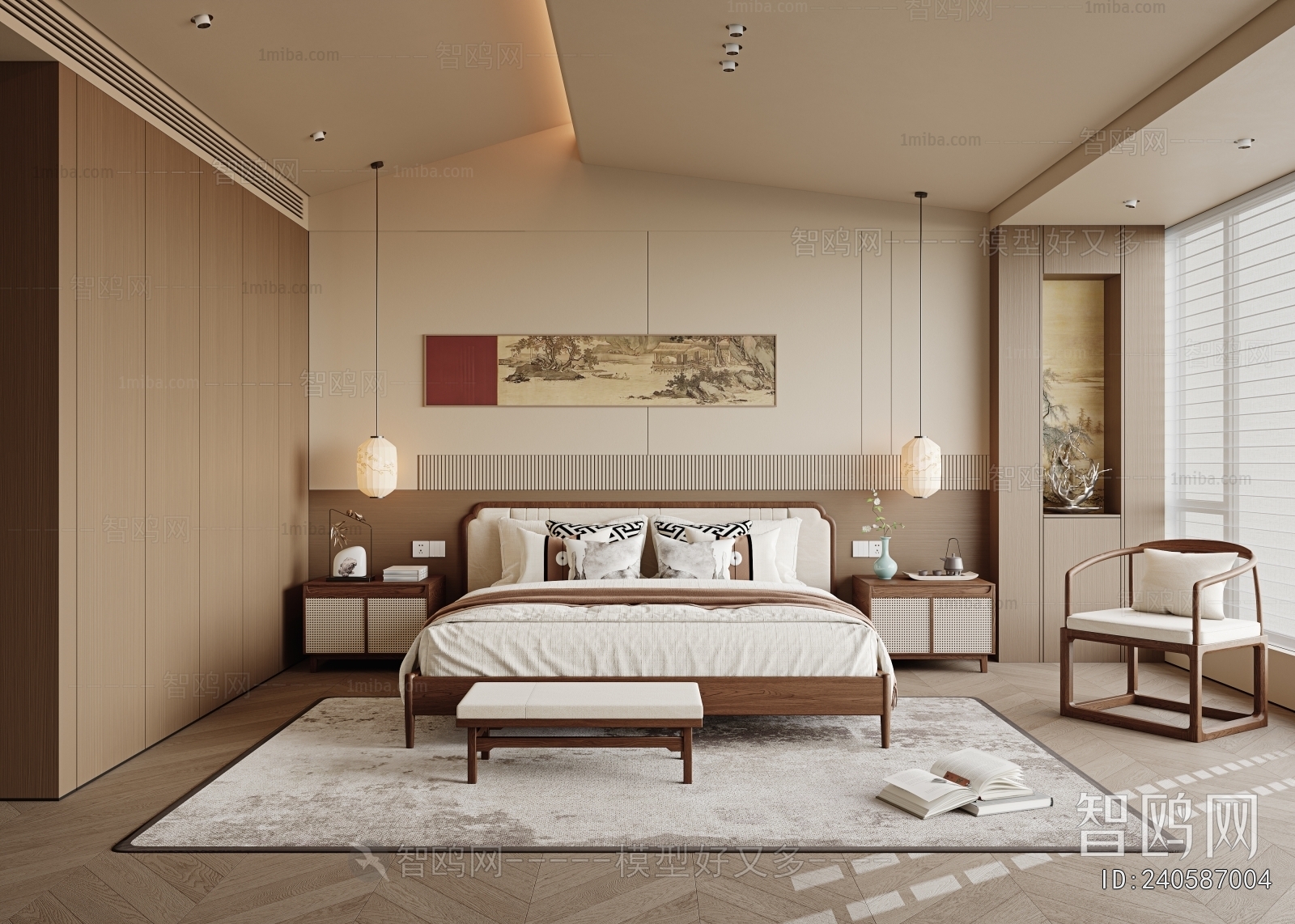 New Chinese Style Bedroom