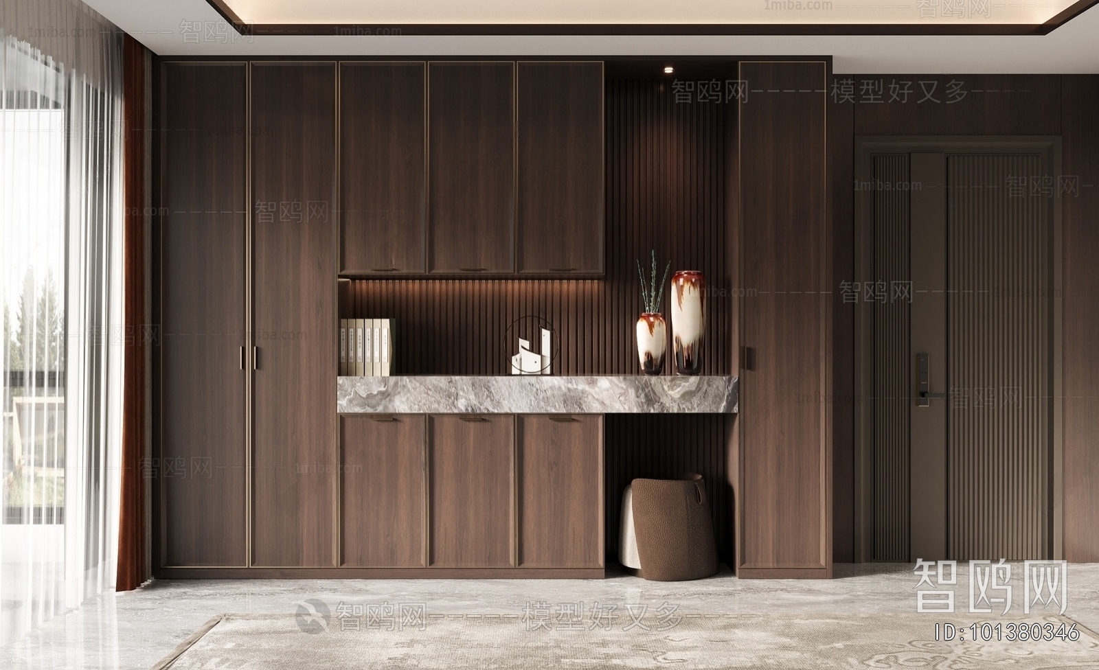 New Chinese Style Shoe Cabinet