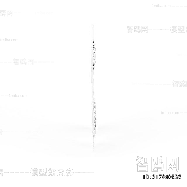 European Style Plaster Carved Top Plate