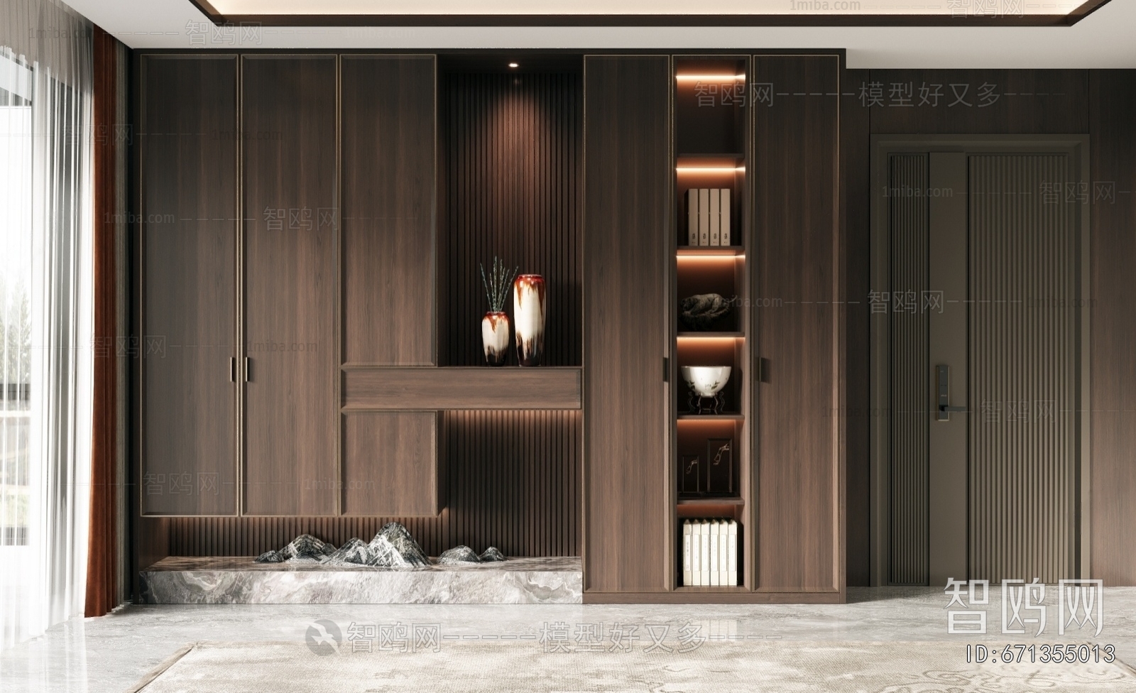 New Chinese Style Shoe Cabinet