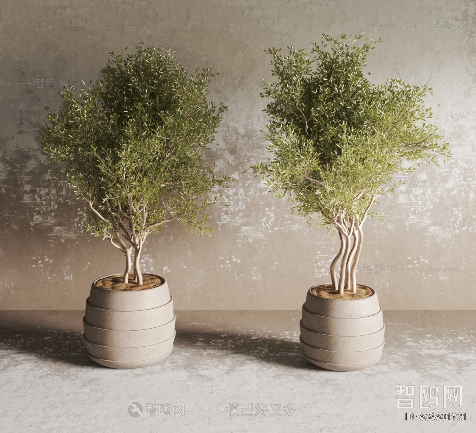 Modern Ground Green Plant Potted Plants