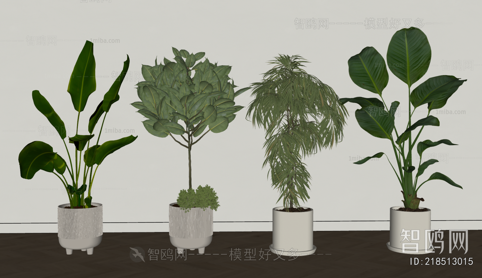 Modern Ground Green Plant Potted Plants