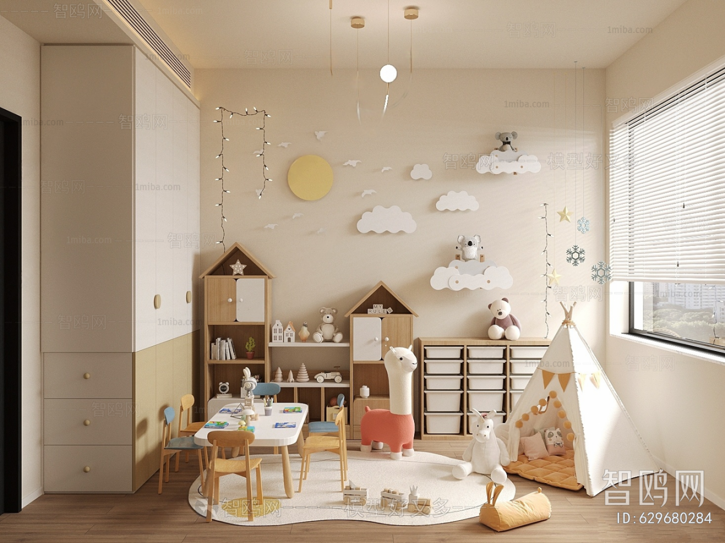 Modern Children's Room Activity Room