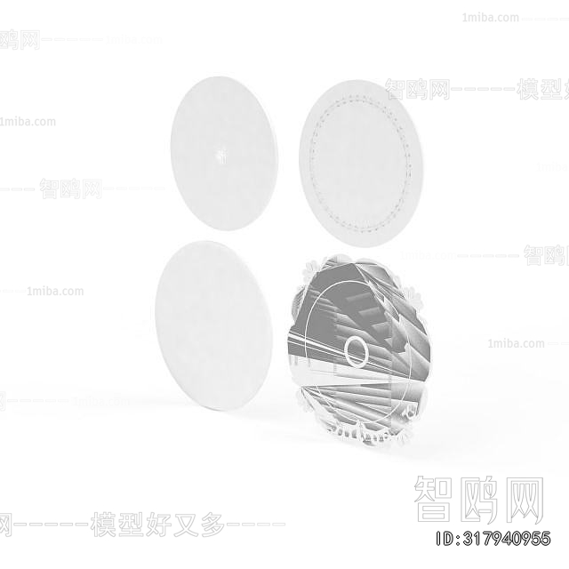 European Style Plaster Carved Top Plate