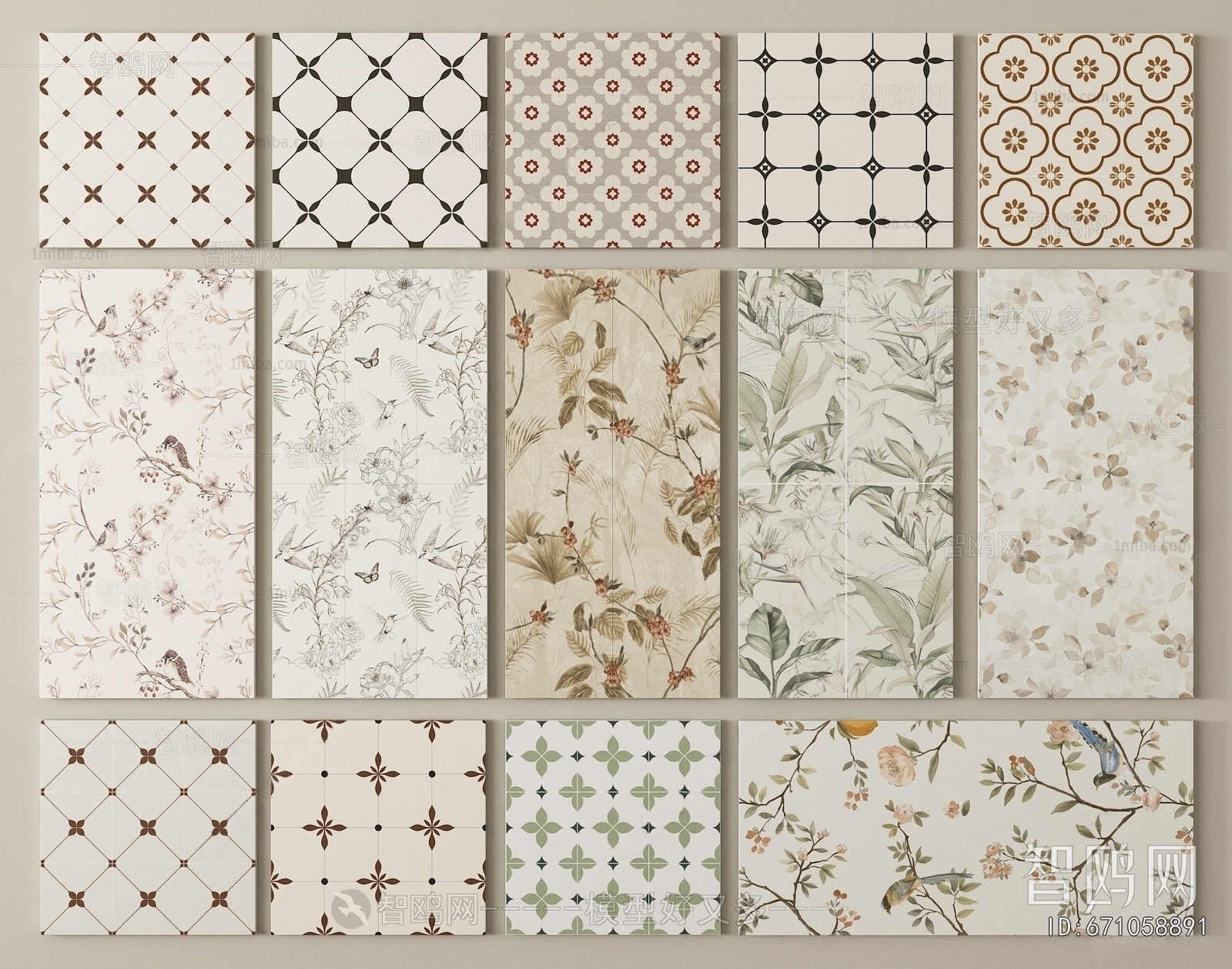 French Style Wall/floor/ceiling