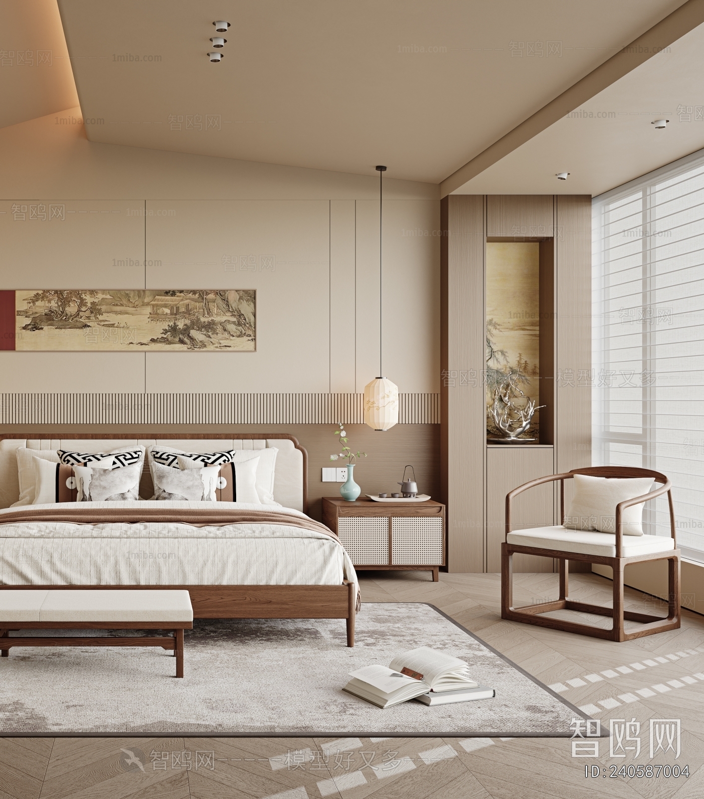 New Chinese Style Bedroom