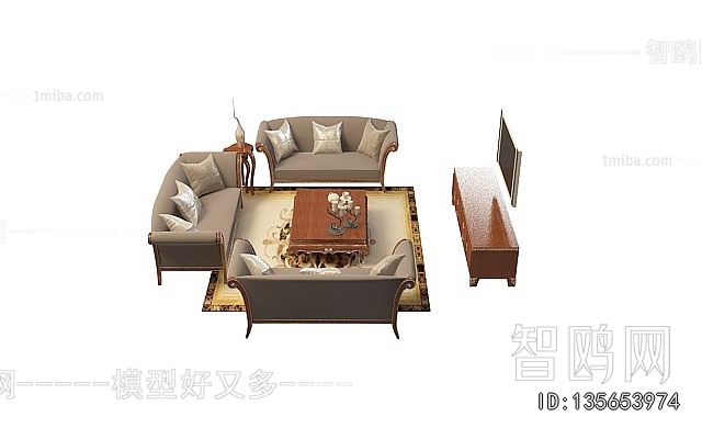 Simple European Style Sofa Combination