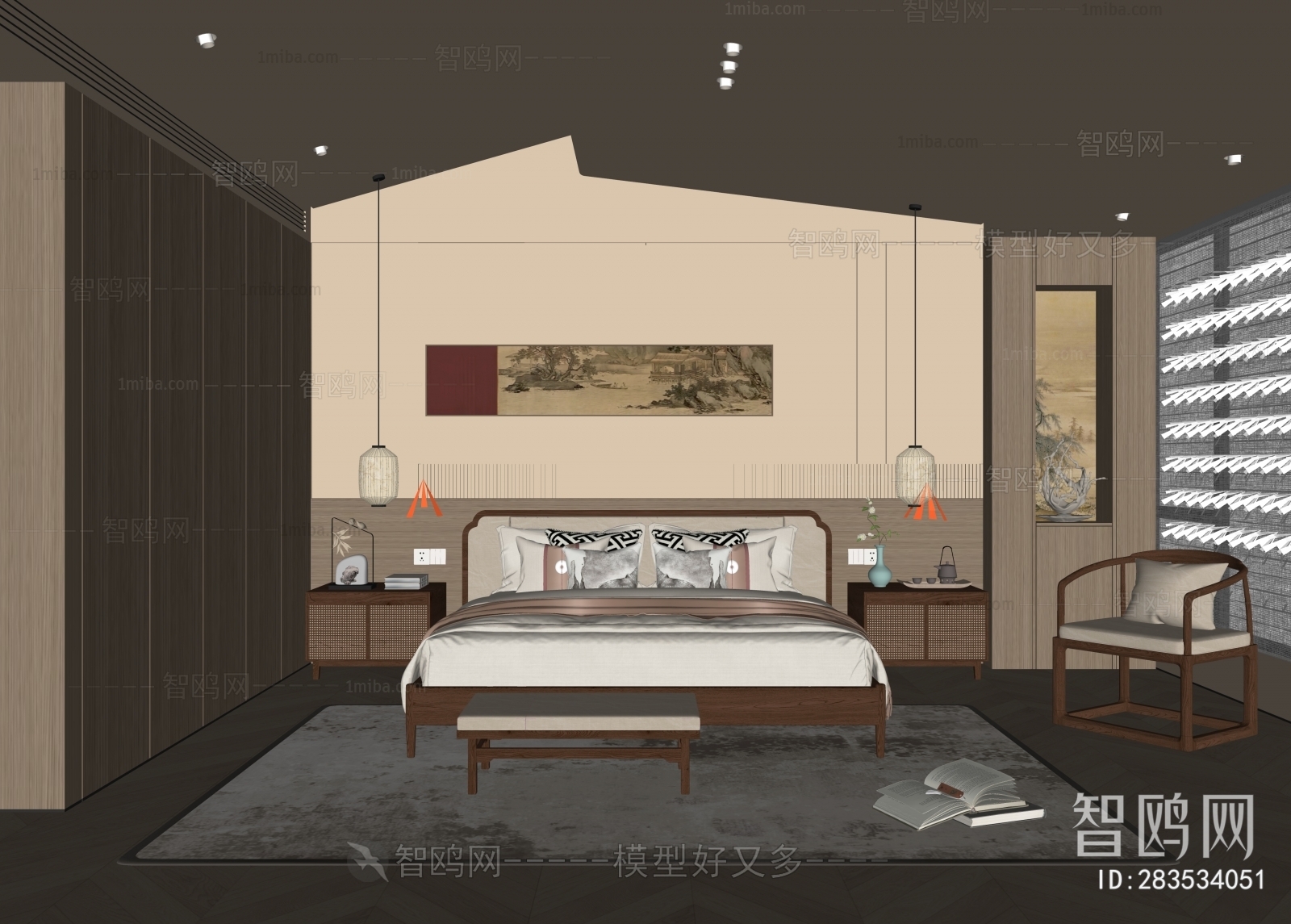 New Chinese Style Bedroom
