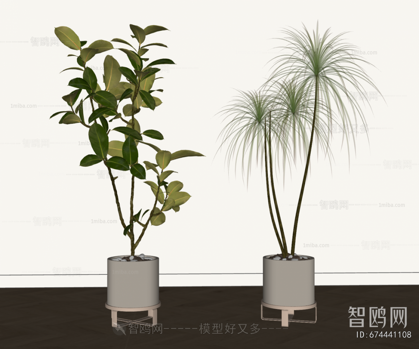 Modern Ground Green Plant Potted Plants