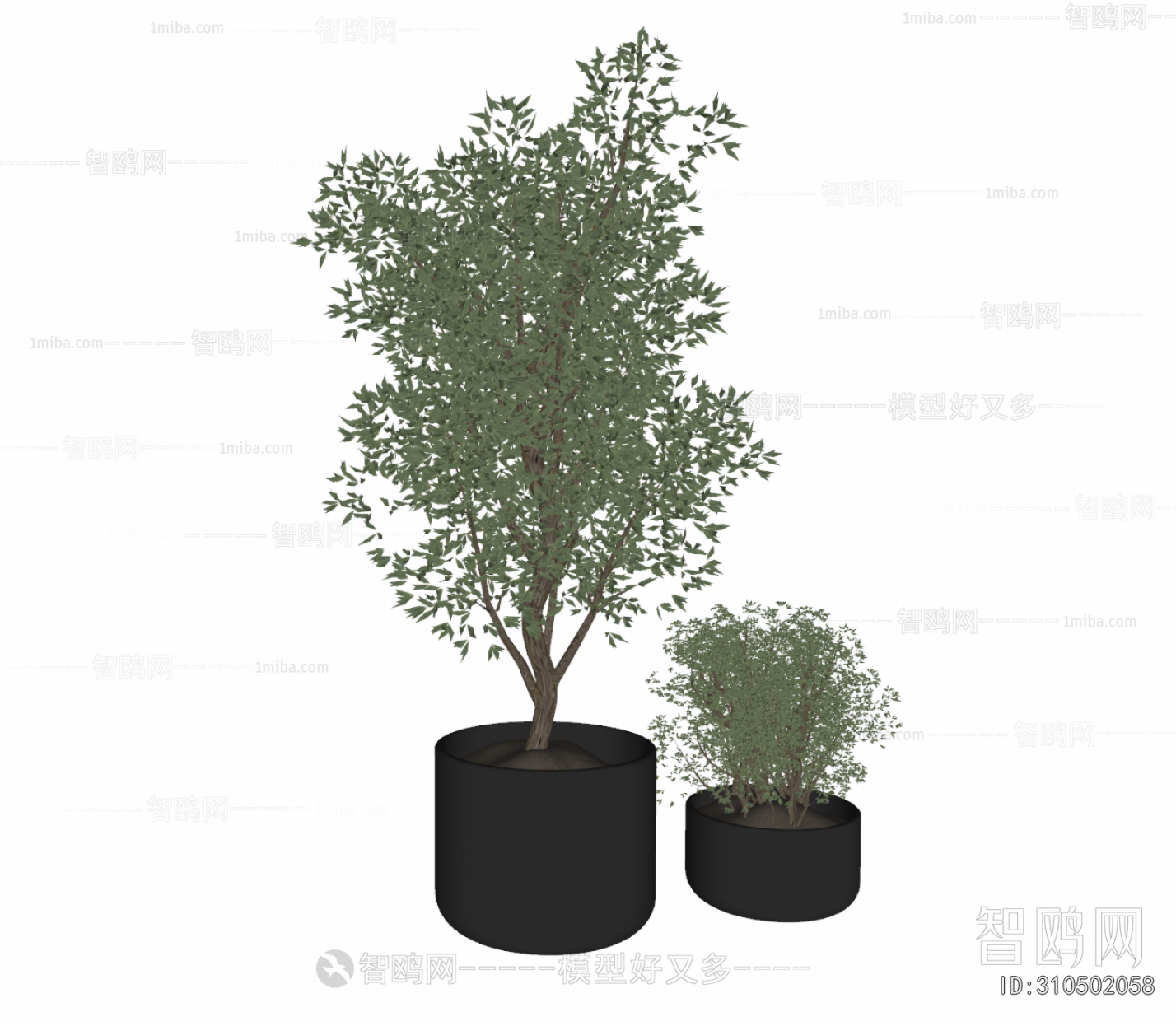 Modern Ground Green Plant Potted Plants