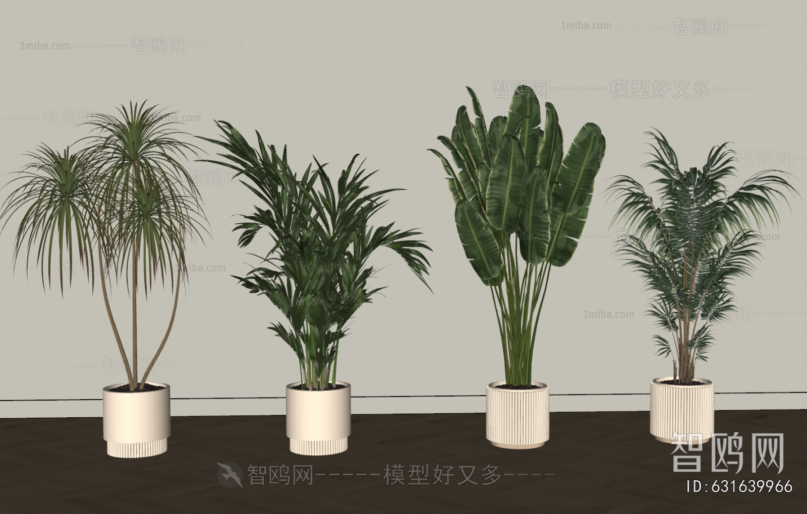 Modern Ground Green Plant Potted Plants