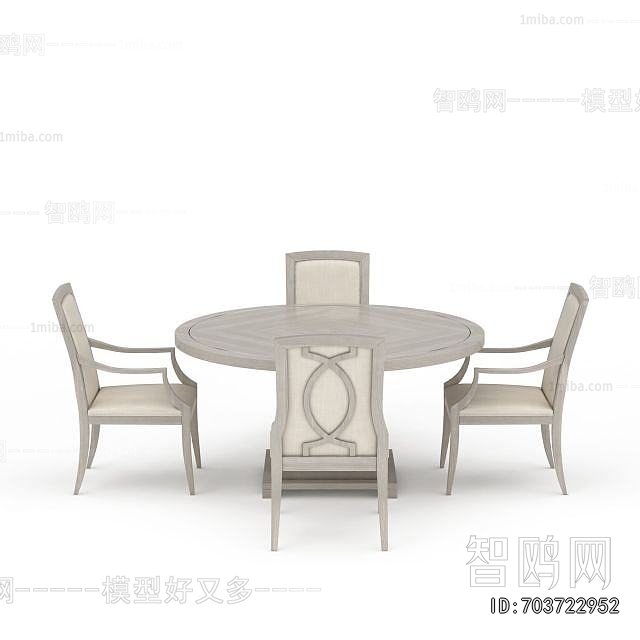 Simple European Style Dining Table And Chairs