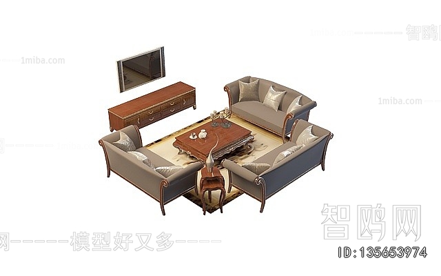 Simple European Style Sofa Combination