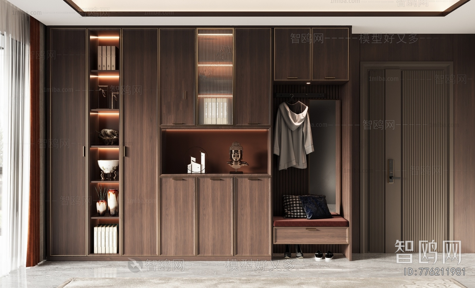 New Chinese Style Shoe Cabinet