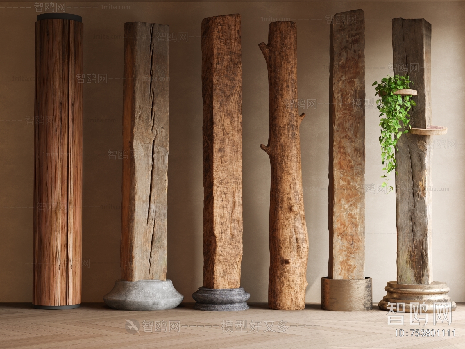 Wabi-sabi Style Column