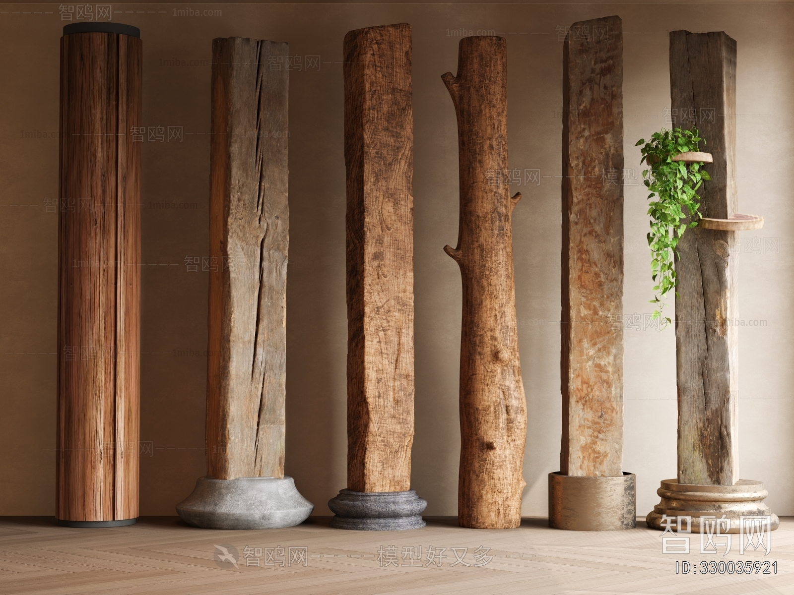 Wabi-sabi Style Column