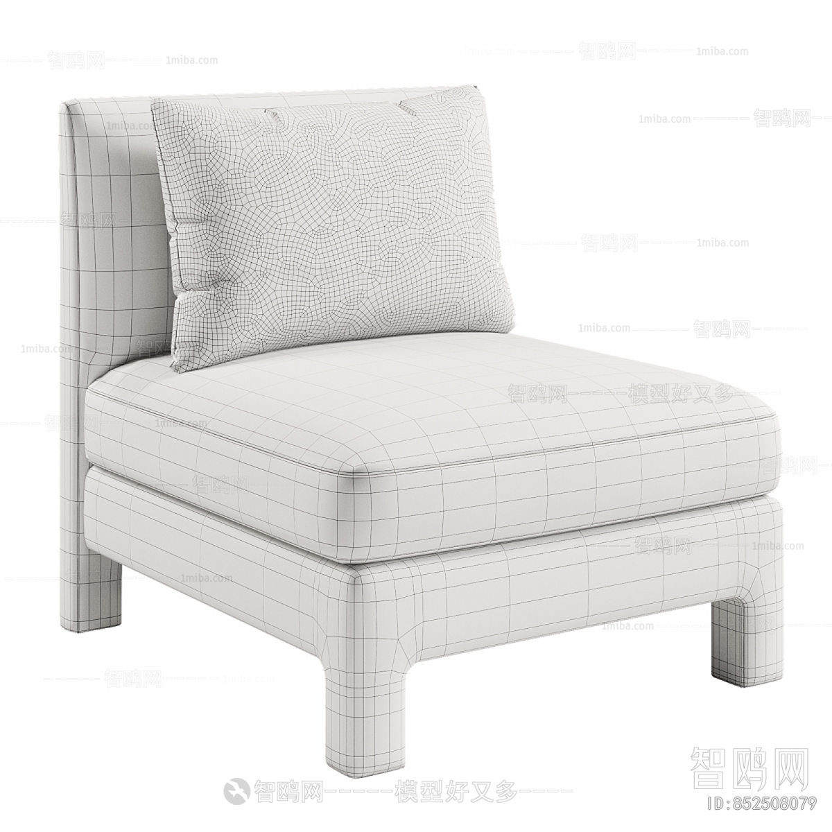 New Chinese Style Single Sofa