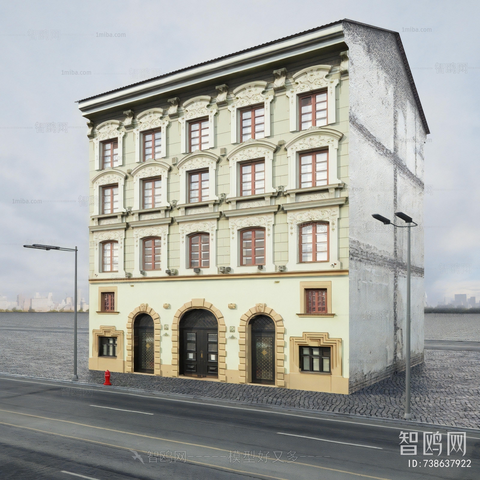 European Style Appearance Of Commercial Building