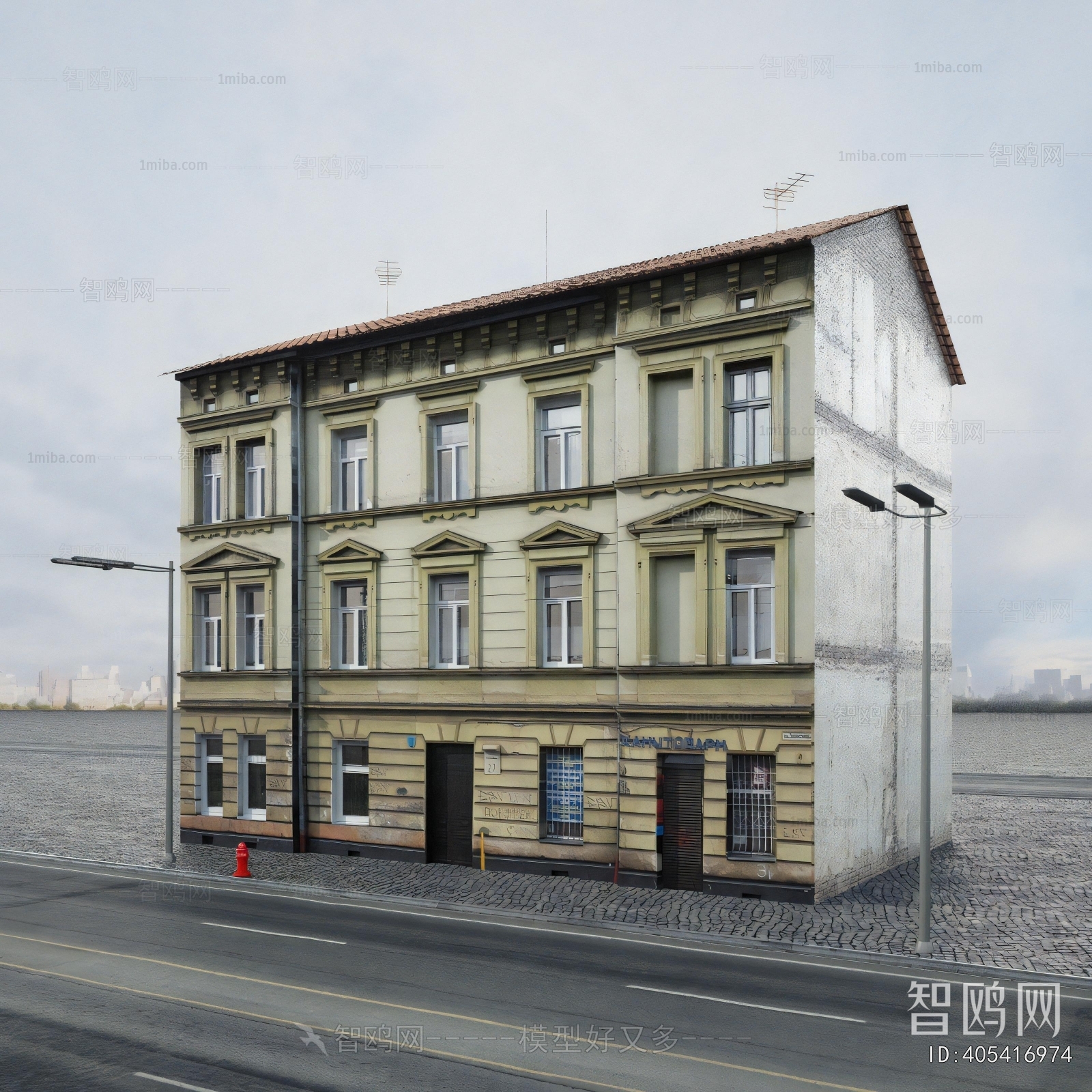 European Style Appearance Of Commercial Building