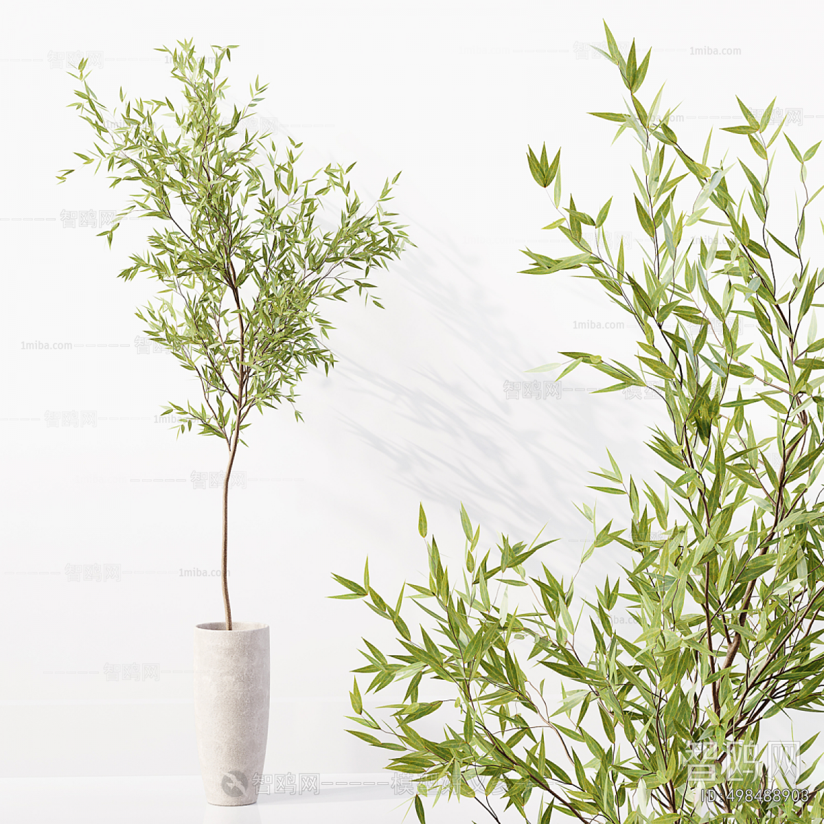 Modern Ground Green Plant Potted Plants