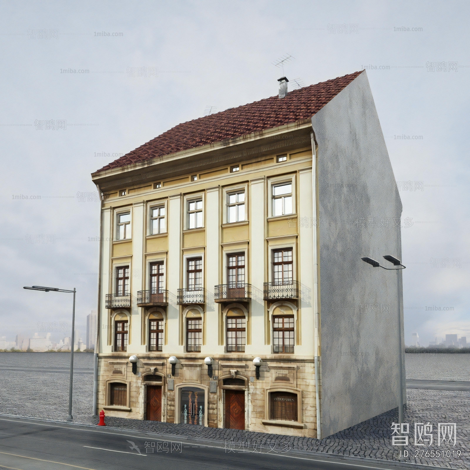 European Style Appearance Of Commercial Building