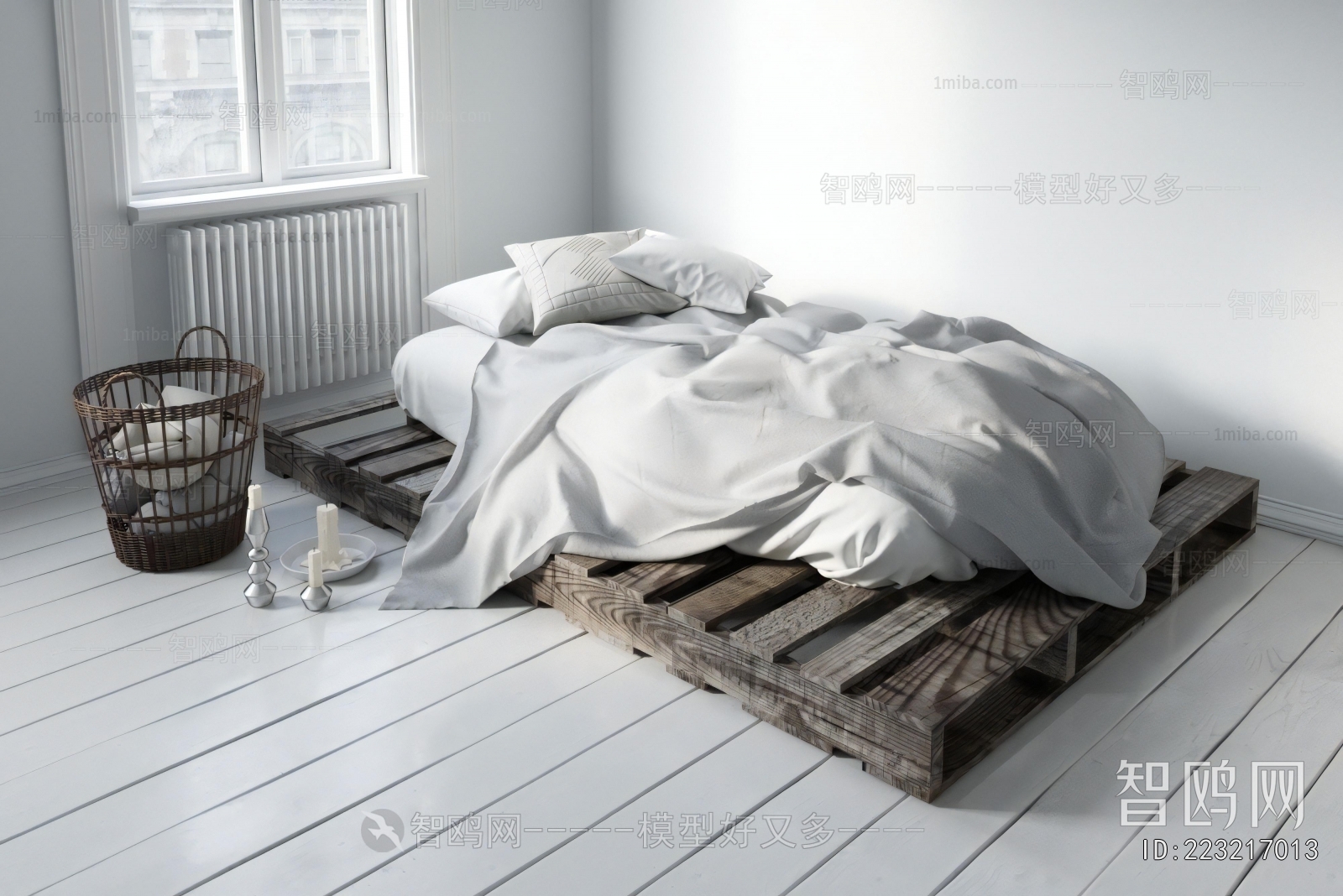 Wabi-sabi Style Double Bed