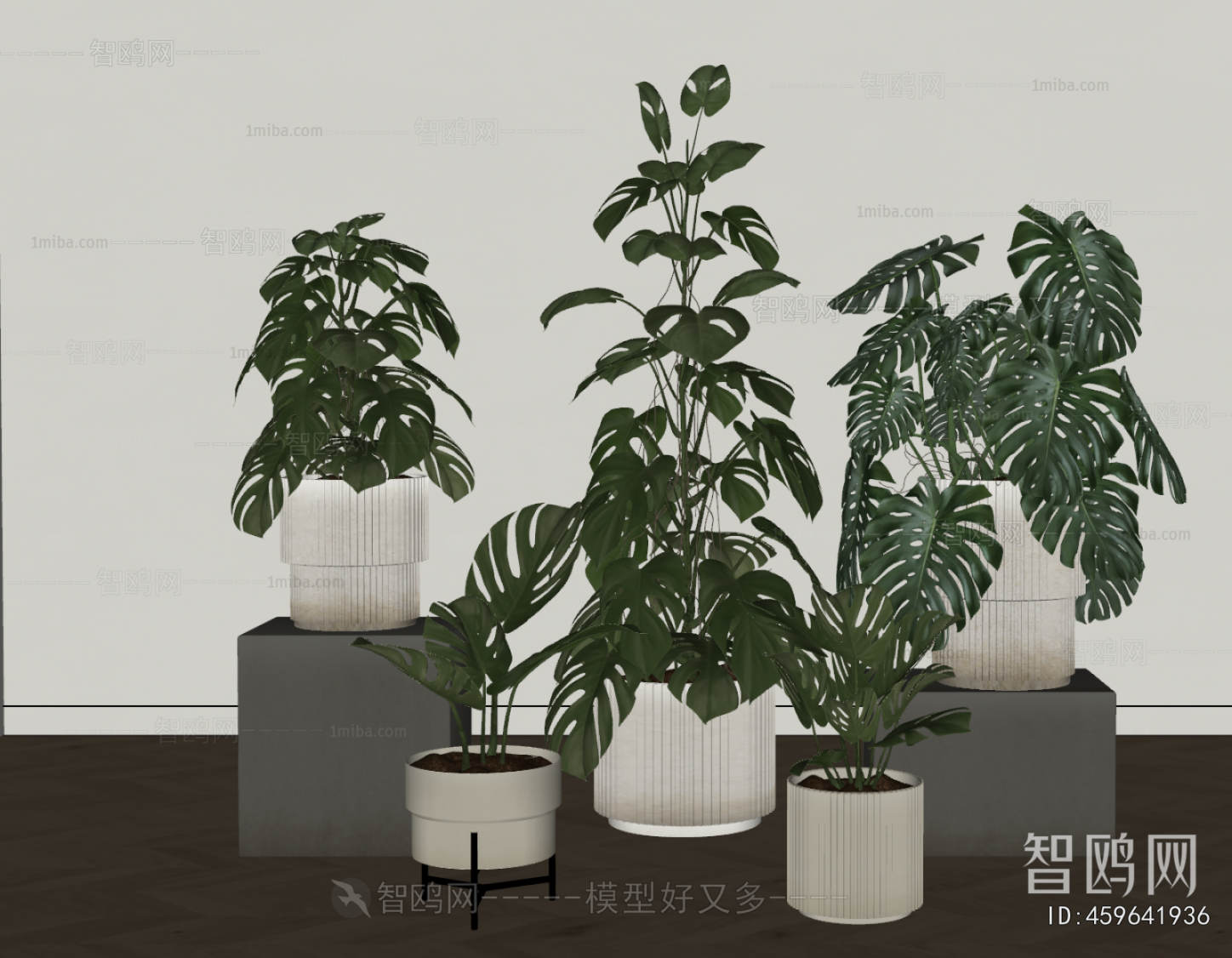 Modern Ground Green Plant Potted Plants