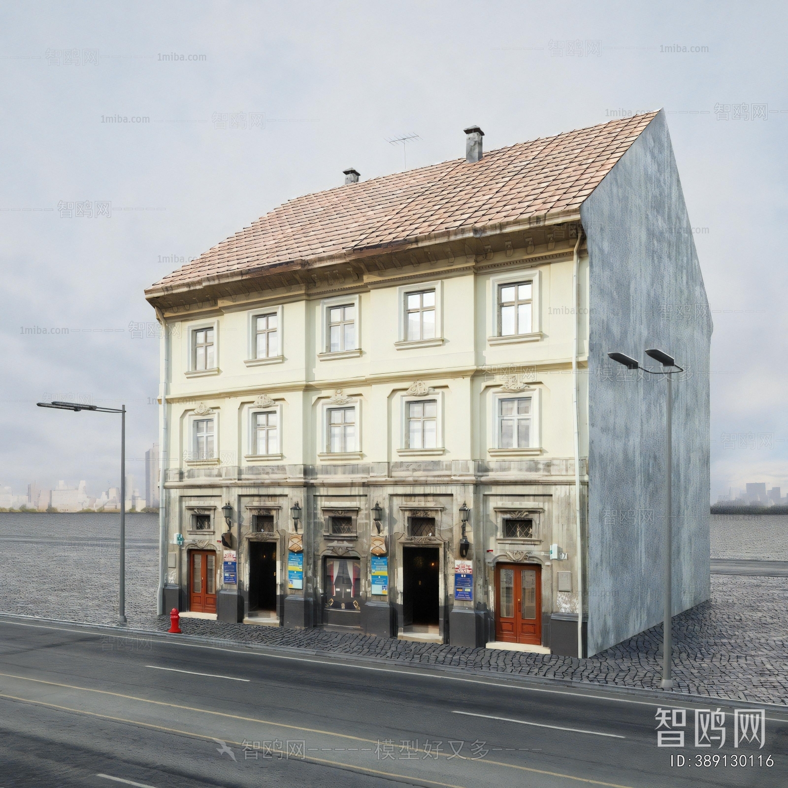 European Style Appearance Of Commercial Building