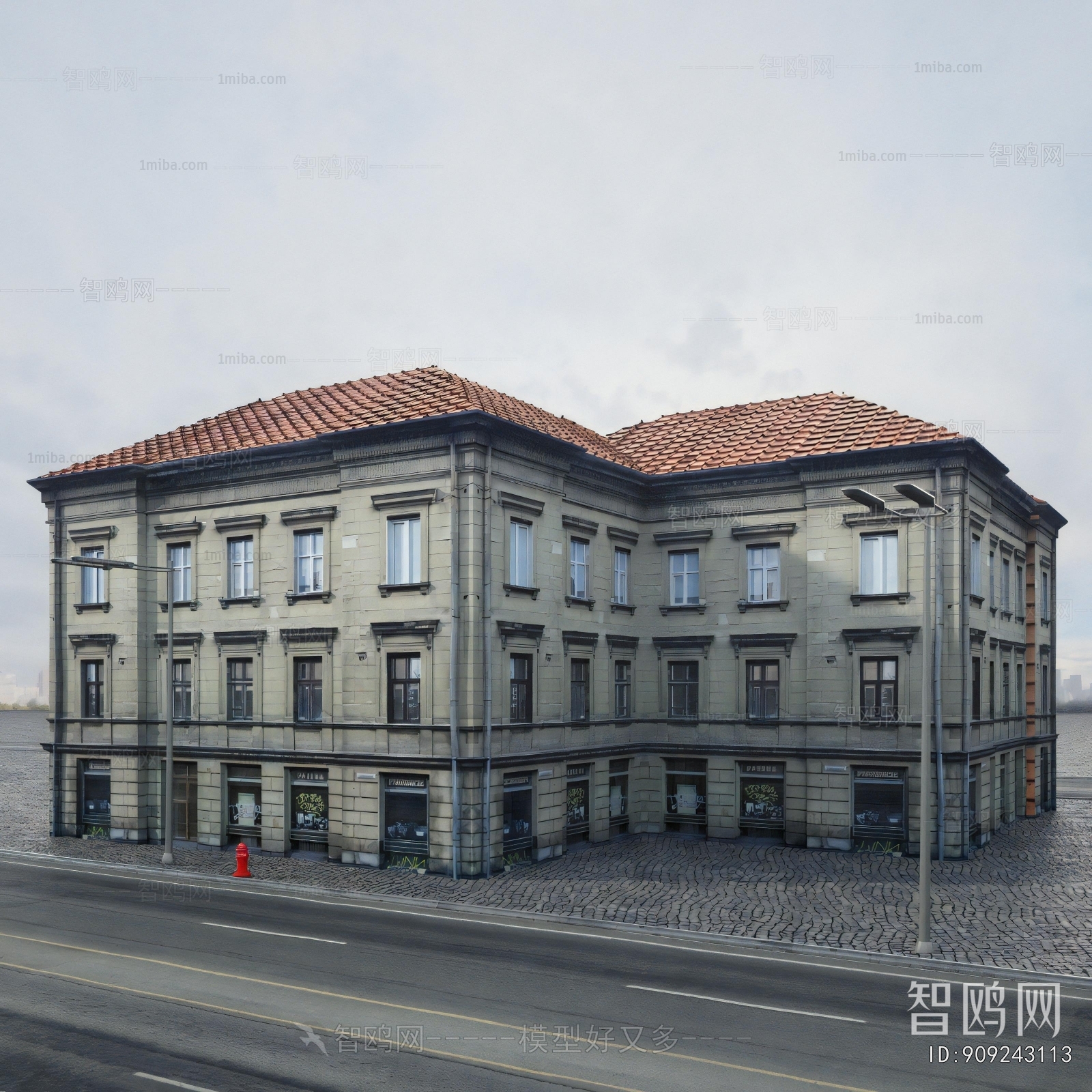 European Style Appearance Of Commercial Building