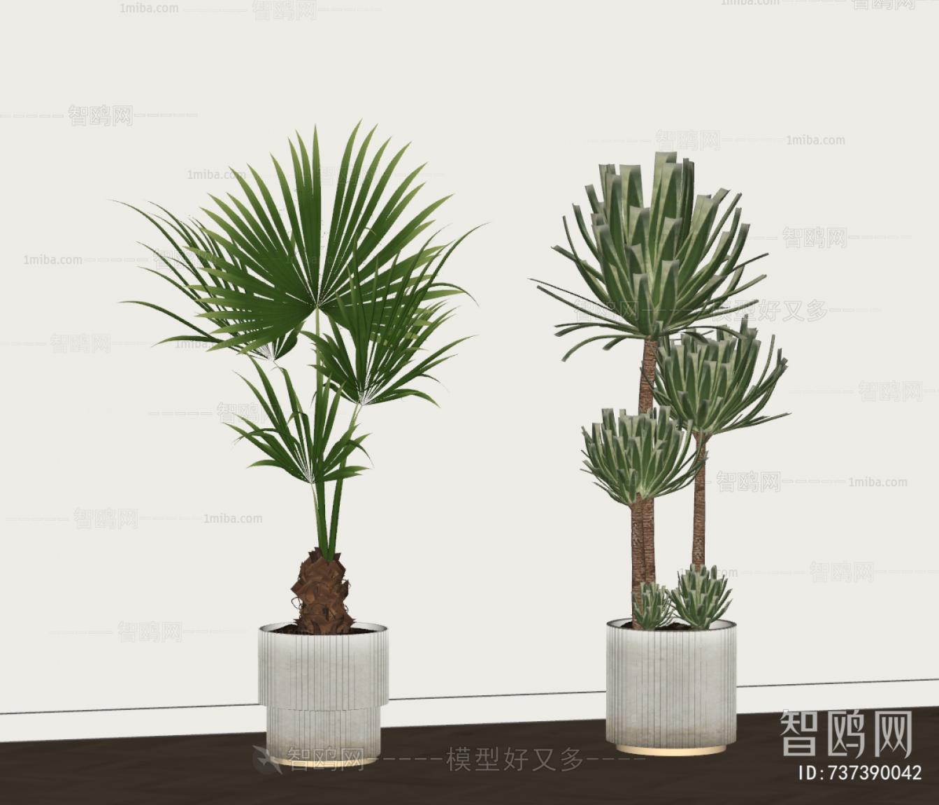 Modern Ground Green Plant Potted Plants
