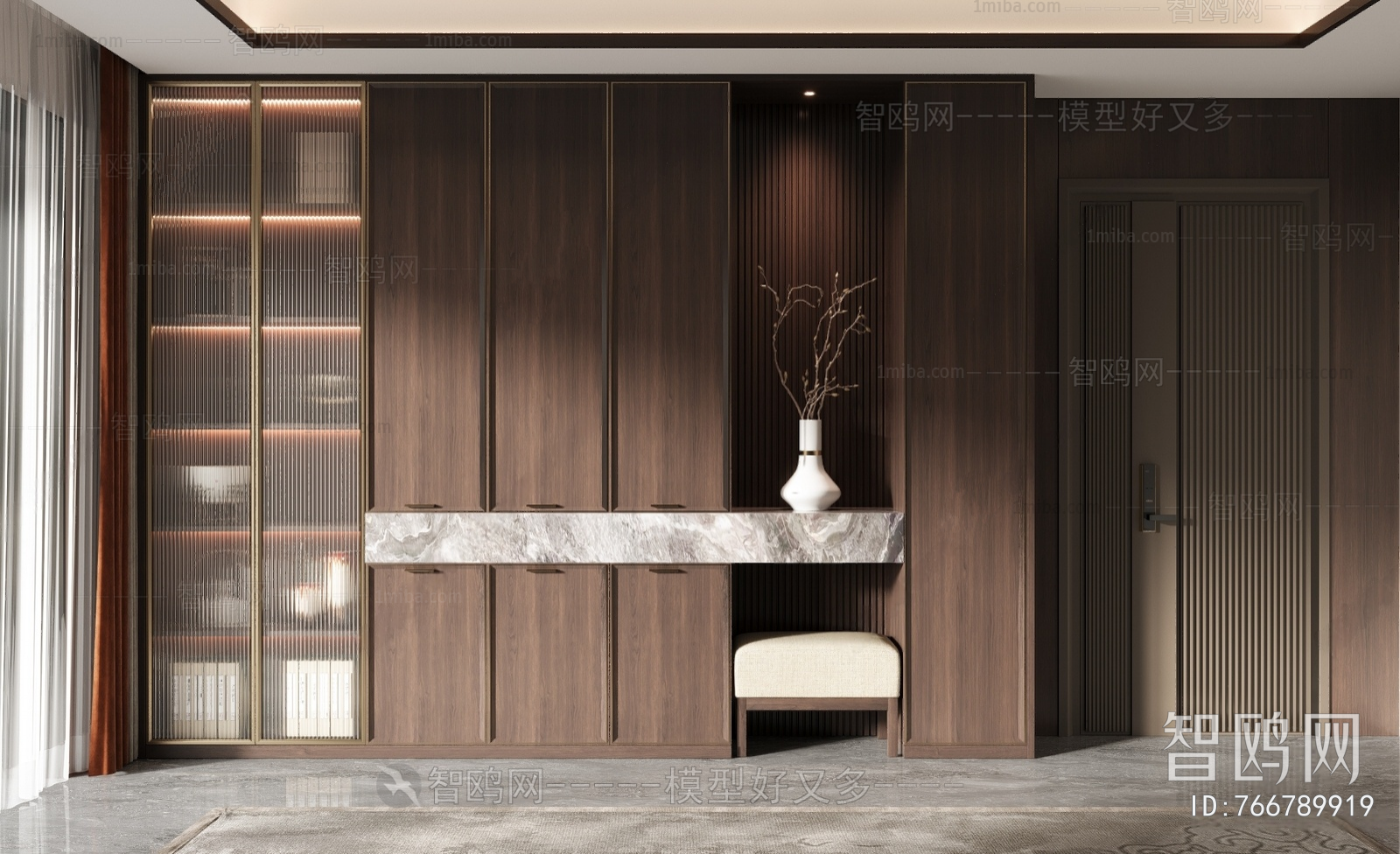 New Chinese Style Shoe Cabinet