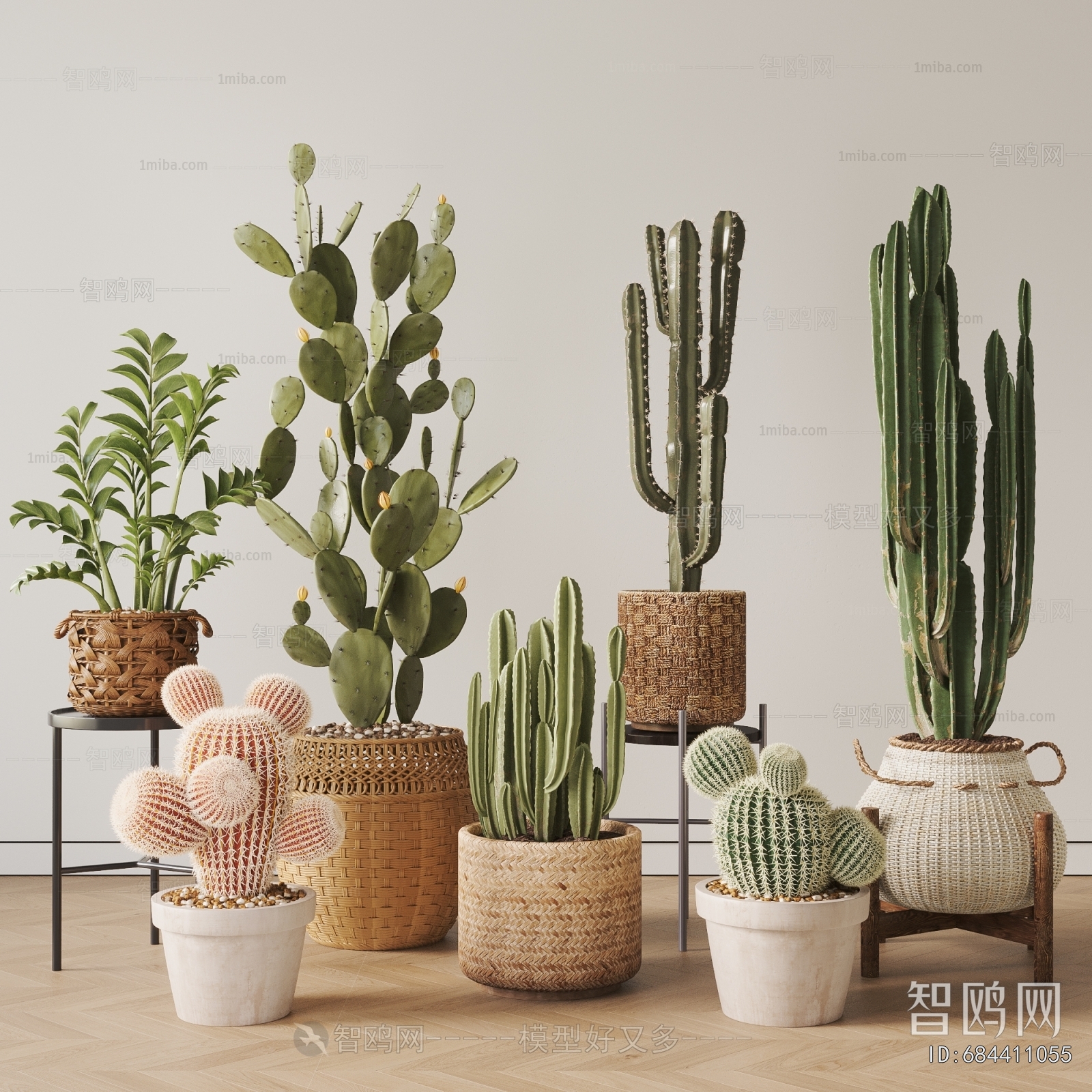 Modern Ground Green Plant Potted Plants