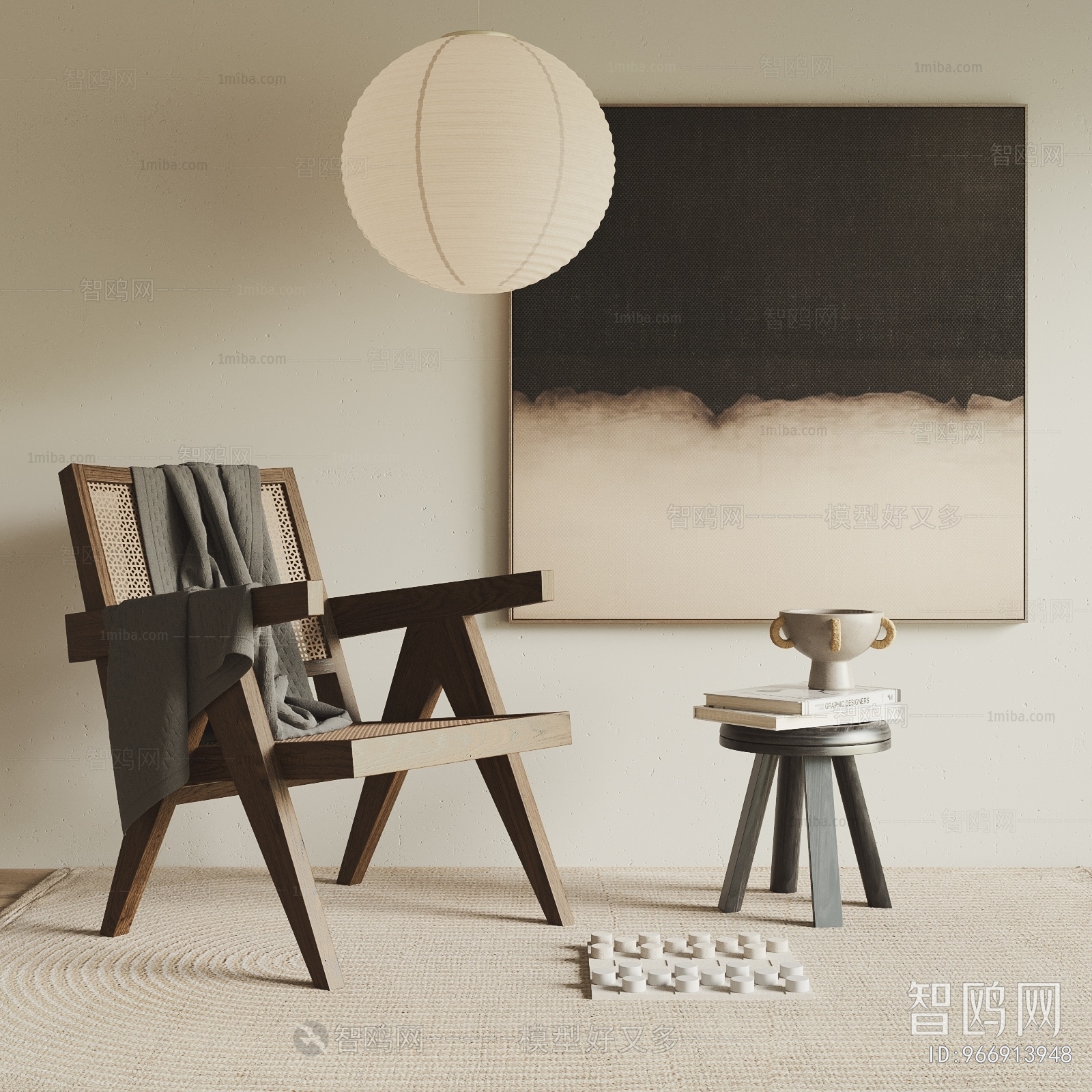 Wabi-sabi Style Lounge Chair