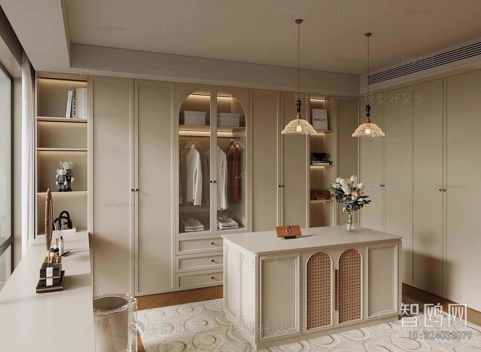 French Style Clothes Storage Area