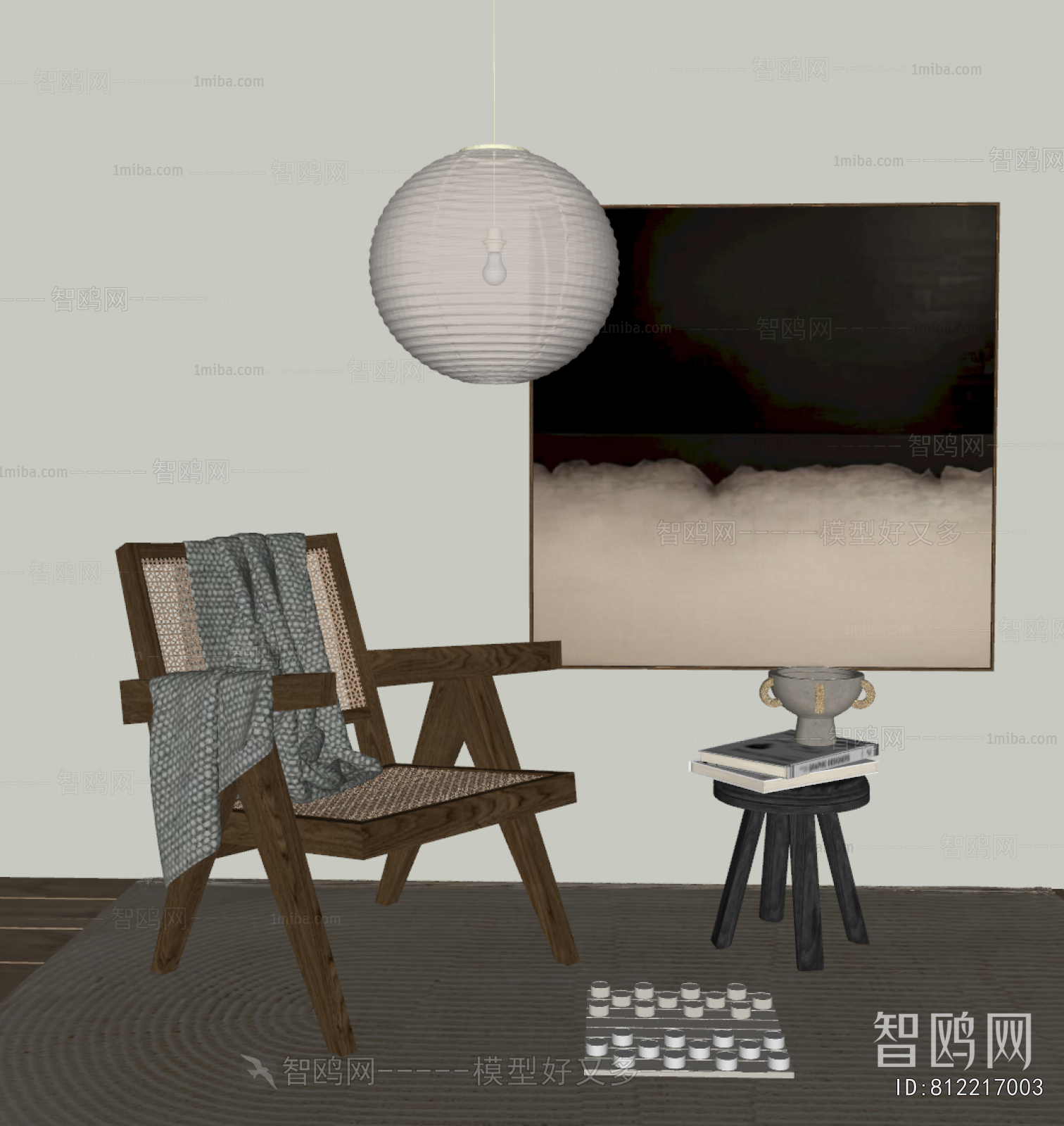 Wabi-sabi Style Lounge Chair